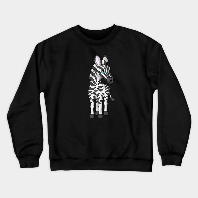 Zany Zebra Crewneck Sweatshirt by Greylady2016